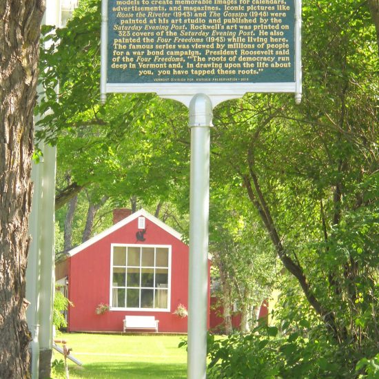 Norman’s former studio stands in the back yard of his former home, and it was there he created the Four Freedoms and many other iconic paintings.